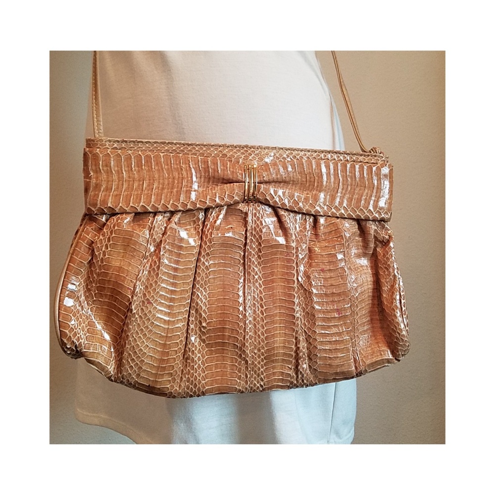 Vintage Genuine Snake Skin Crossbody Bag